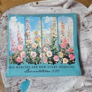 New Comfort Color Seafoam His Mercies Are New Short Sleeve Tee
